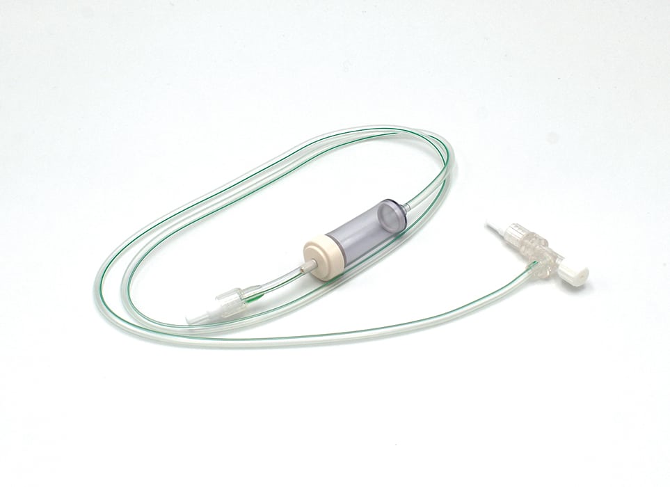 HSD 527 Saugschlauch mit Ventil und Inline-Tropfkammer, Verbrauchsmaterial für Angiographie