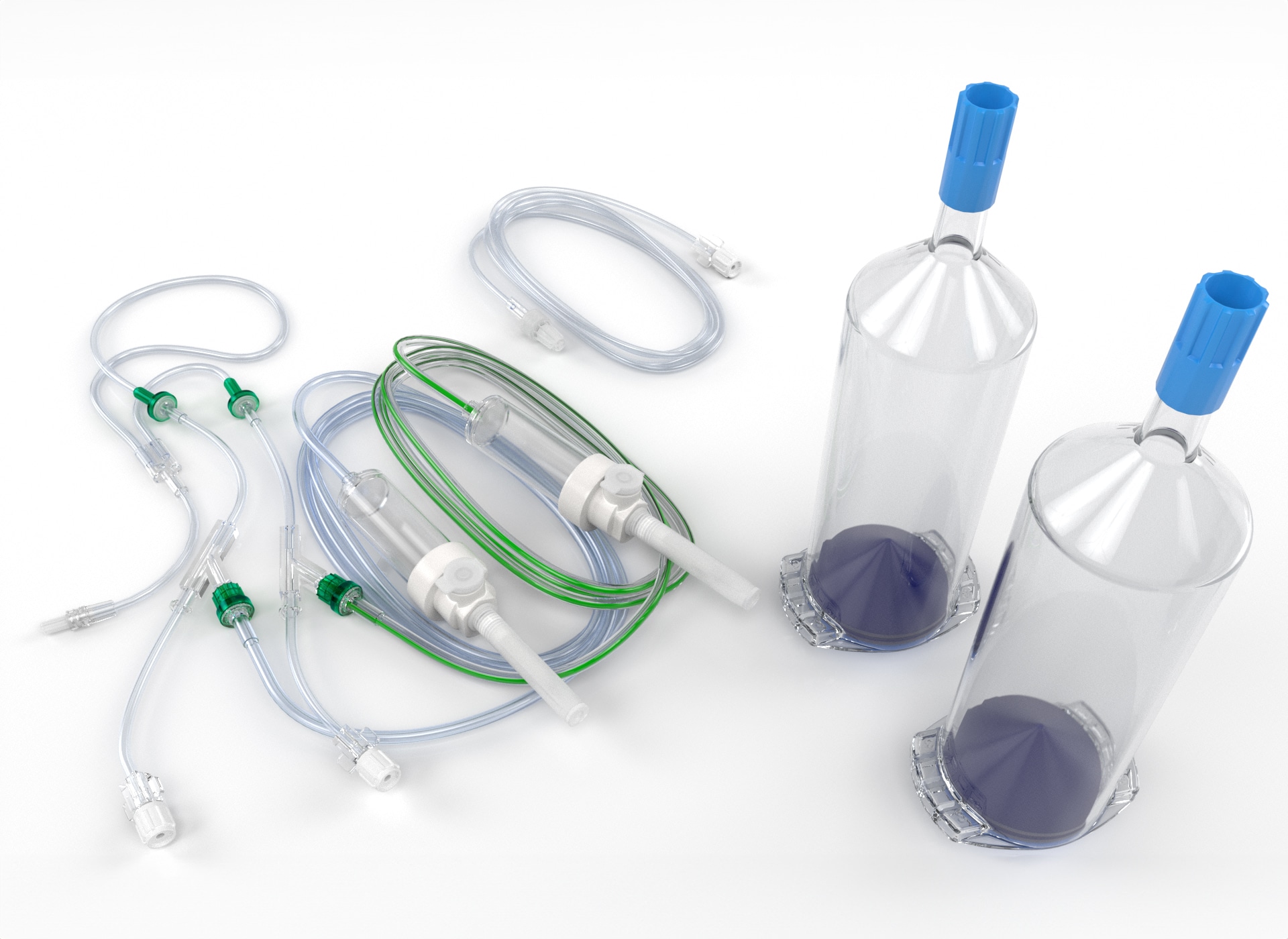 CT2/MRT Set ELS (S) - das Set an Verbrauchsmaterial für CT und MRT bestehend aus zwei 200ml Spritze, Schlauchsystem und Patientenschlauch