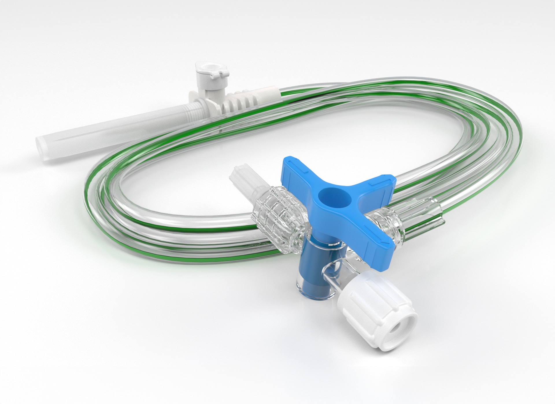 SD 225 Saugschlauch mit Dreiwegehahn und Spike, Verbrauchsmaterial für Computertomographie (CT)