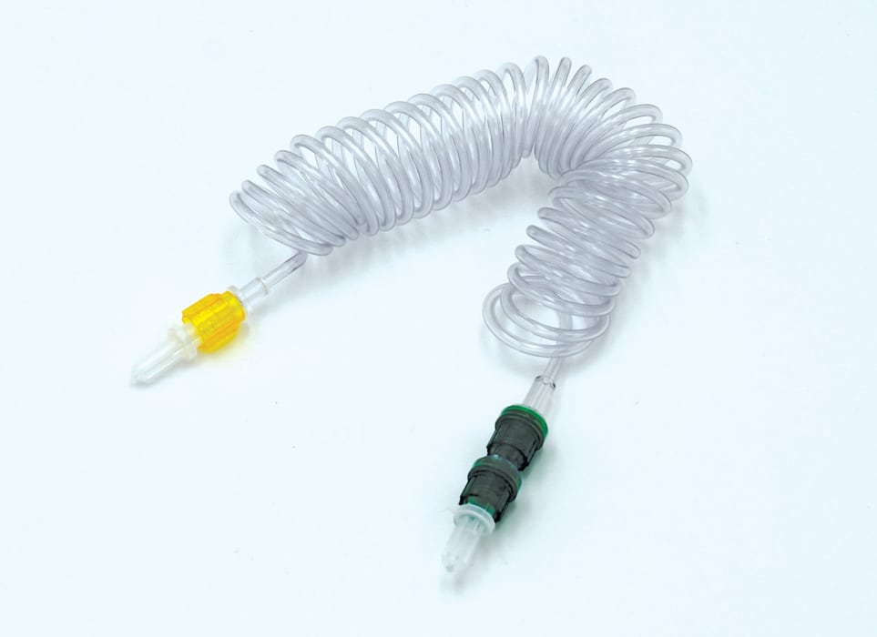 SUre Patientenschlauch der Medtron AG als Spiralschlauch mit einer Länge von 250cm für den einsatz im Rahmen des Day Safe System